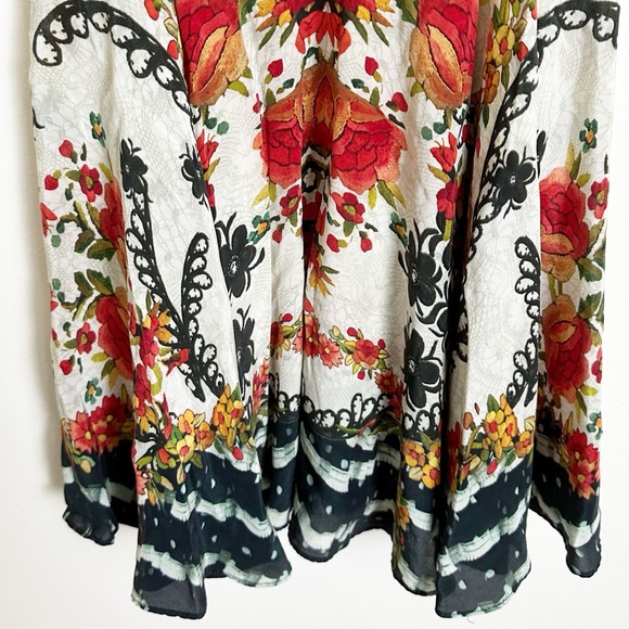 Camilla La Rosa Short Dress Tie Front 100% Silk Rhinestone Embellished 2 - Picture 5 of 10